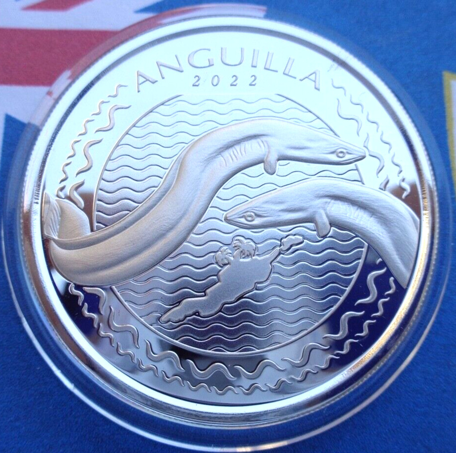2022 Anguilla EEL $2 Eastern Caribbean coin .999 fine silver