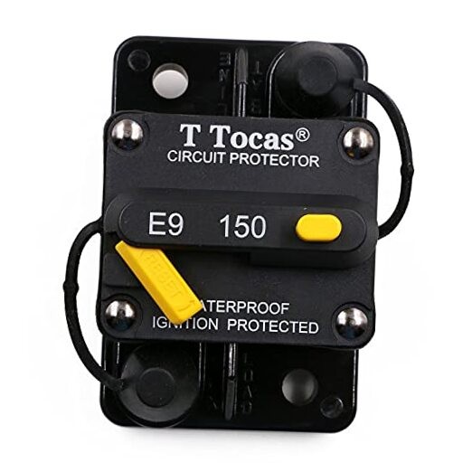 150 Amp Circuit Breaker with Manual Reset, 12V- 48VDC, 150A Surface-Mount