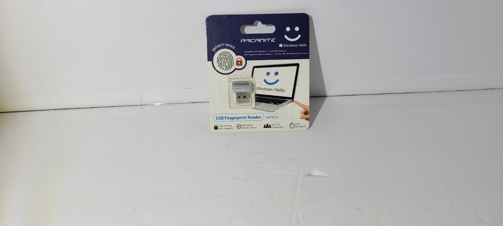 ARCANITE USB Fingerprint Reader for Windows 10 Hello, 0.05s 360-Degree Sensor Se