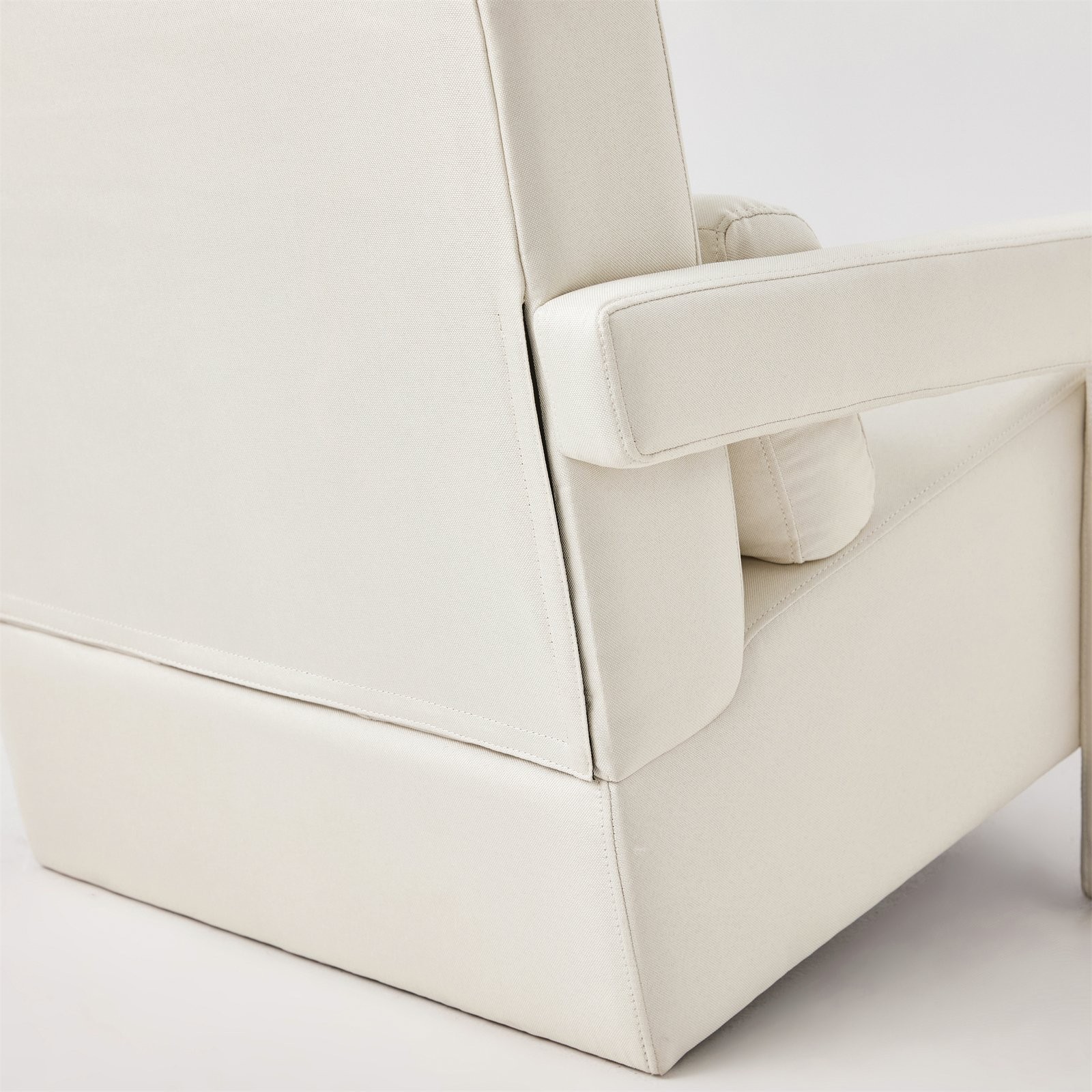 Modern Linen Fabric Upholstered Accent chair Lounge Arm Chair with Pillow Beige