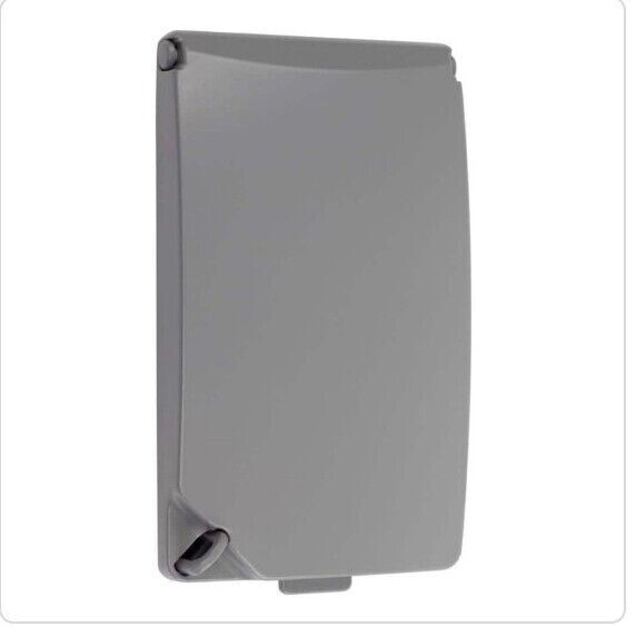 1 Gang Metal Flat Cover Wet Rated 24 in 1 Configurations Gray 820 356 LOCKABLE