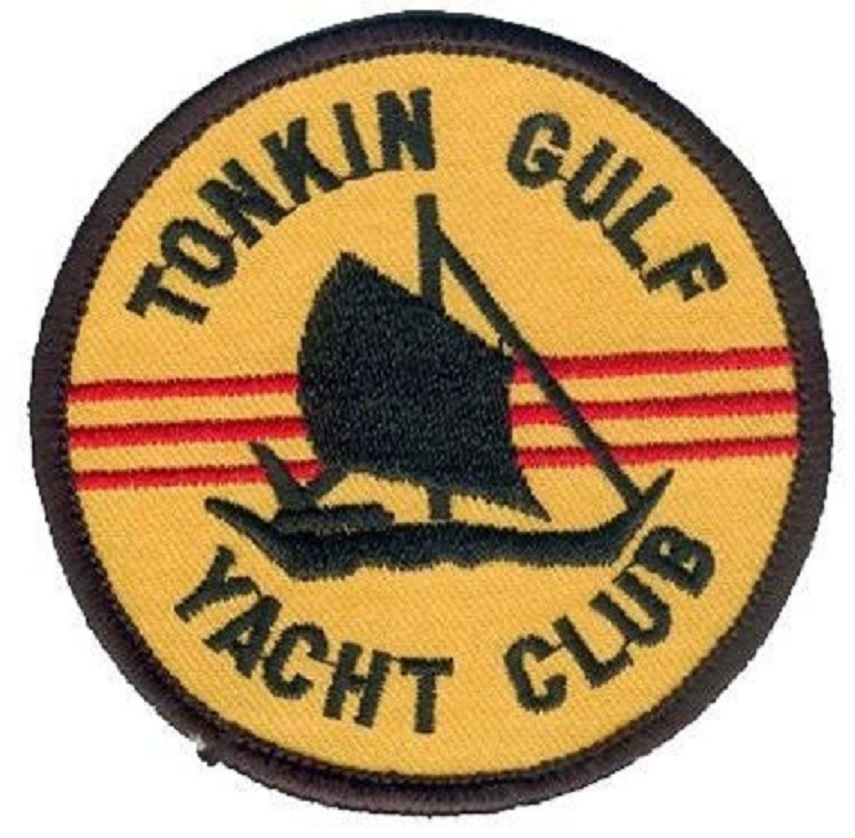NAM ERA USN TONKIN GULF YACHT CLUB US NAVY EMBROIDERED NAM TONKIN GULF 3"  PATCH