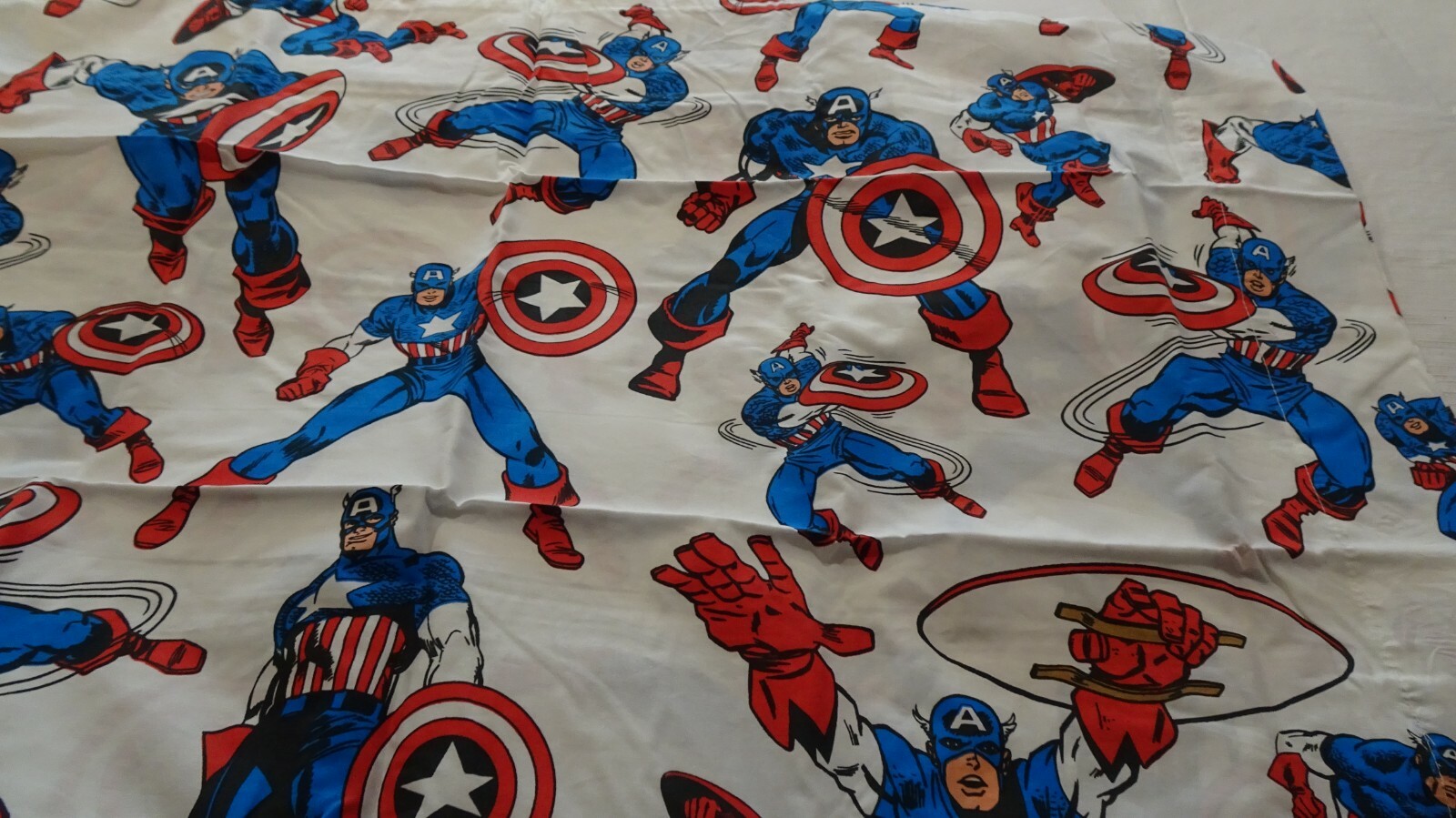 Pottery Barn Kids Captain America standard pillowcase photo shoot sample