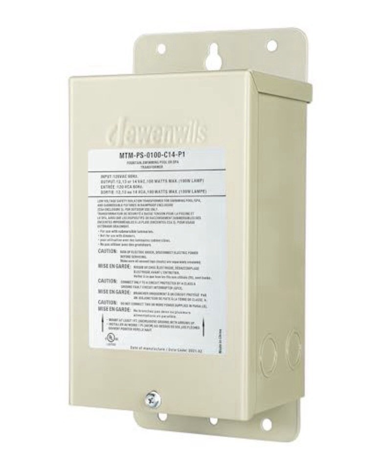 DEWENWILS 100W Pool Light Transformer 120V to 12V 13V 14V AC Low Voltage Outdoor