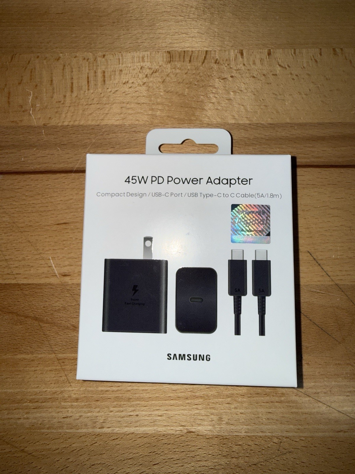 Cargador Rápido Samsung 45W Original Retail USB-C Galaxy S23 S23+ S23 Ultra