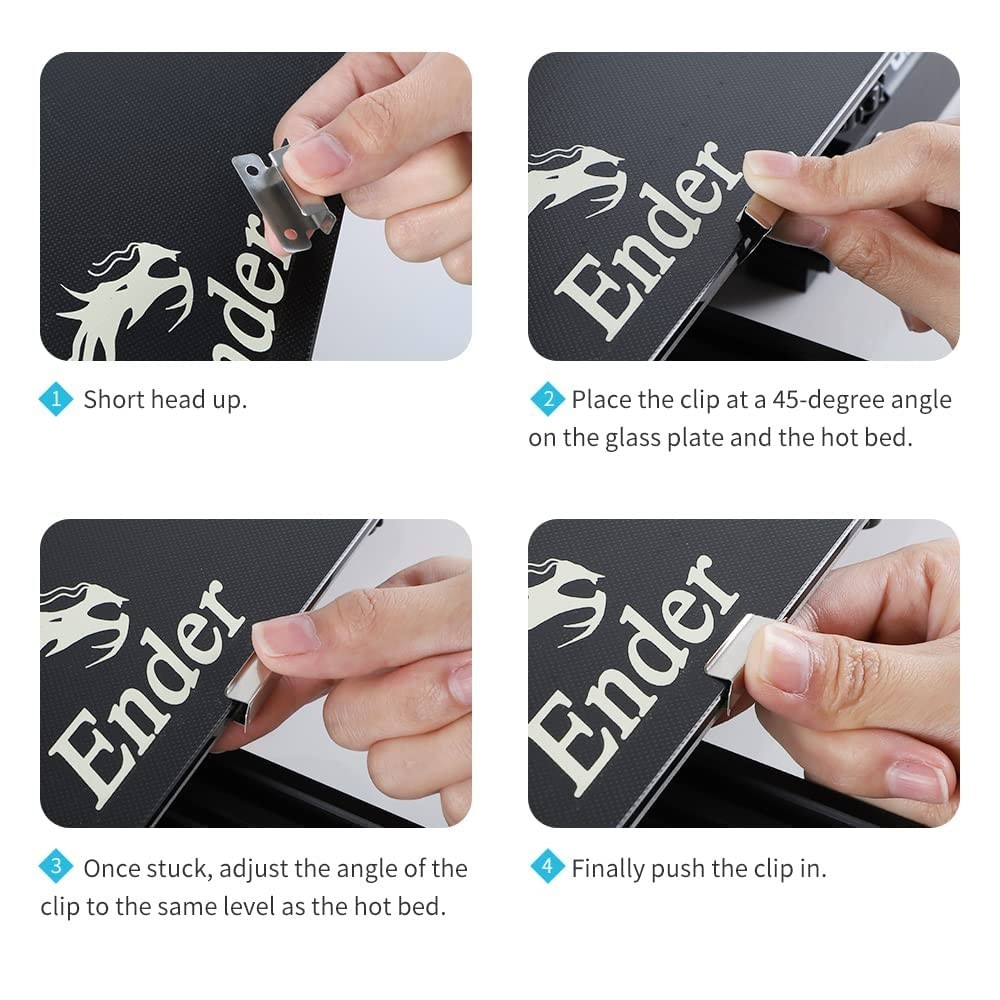 Corrosion-Resistant 3D Printer Bed Clips (8 Pcs) | Perfect Fit for Ender Series