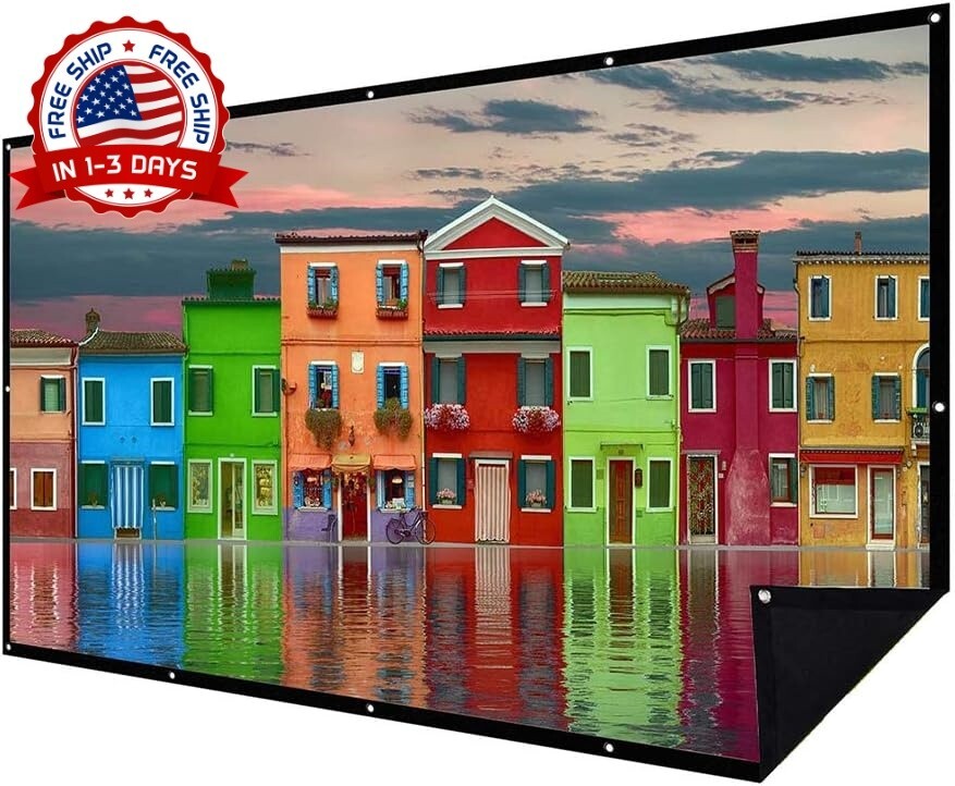 Pantalla De Proyector Electrica 150" HD 3D Pantallas Para Proyectores Electricas