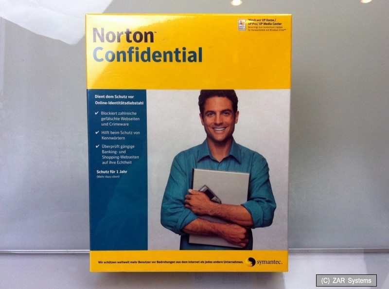 Symantec Norton Confidential 1 Year Subscription, Full Version, CD, German, Antiphishing