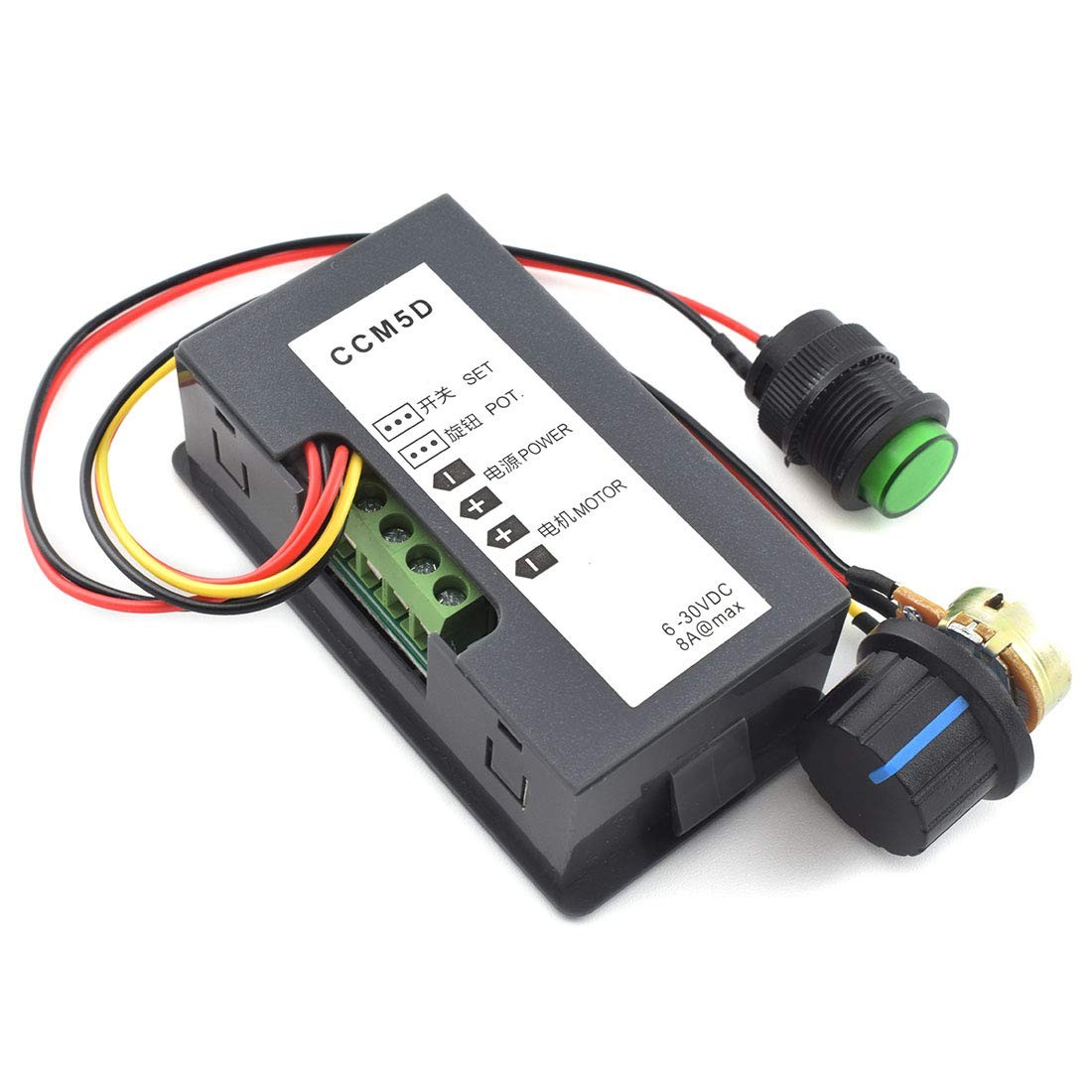6V-30V 8A DC Motor Speed Controller 6V 12V 24V PWM Stepless Speed Control Switch