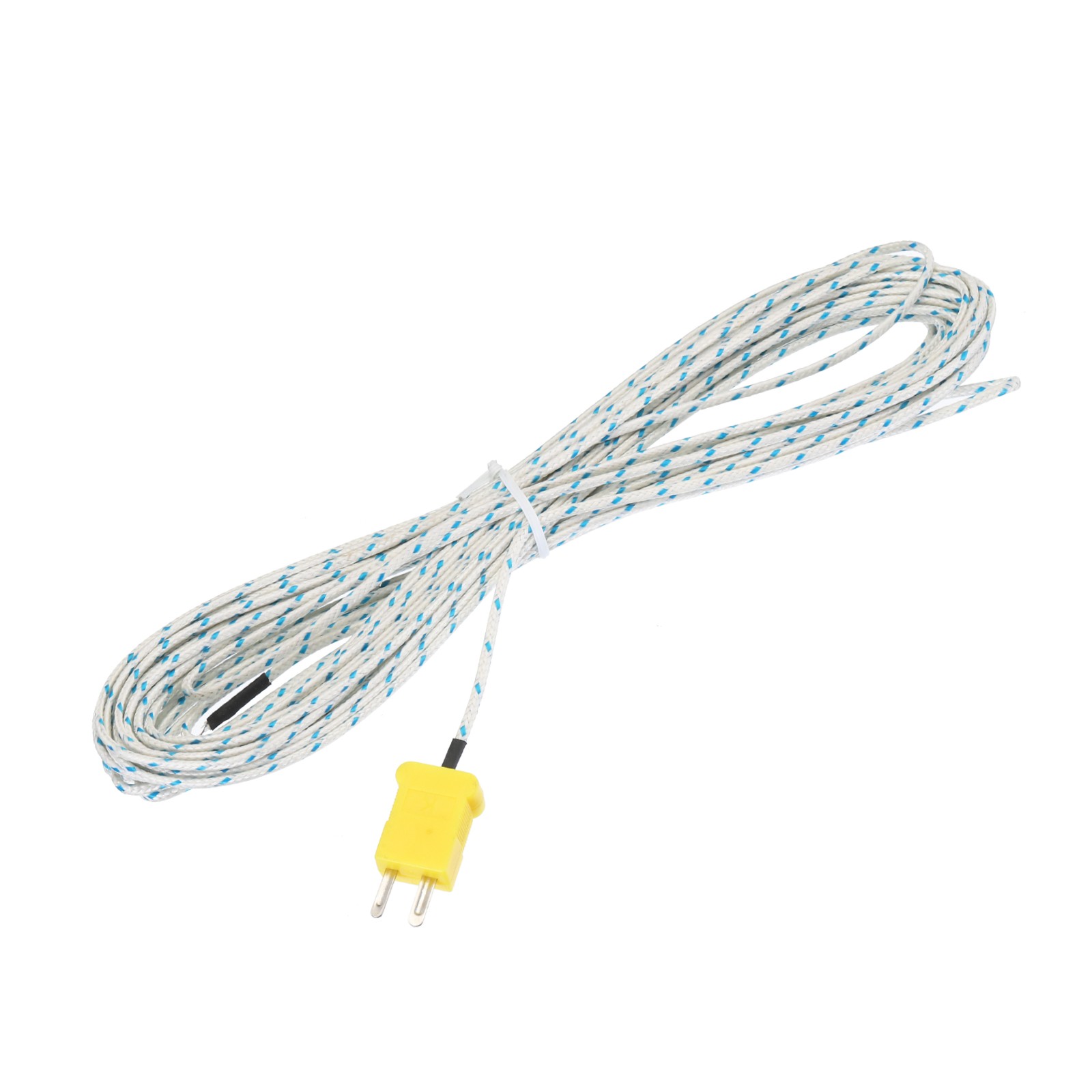 K Type Thermocouple Mini Connector Fiberglass 33ft -50 to 400°C