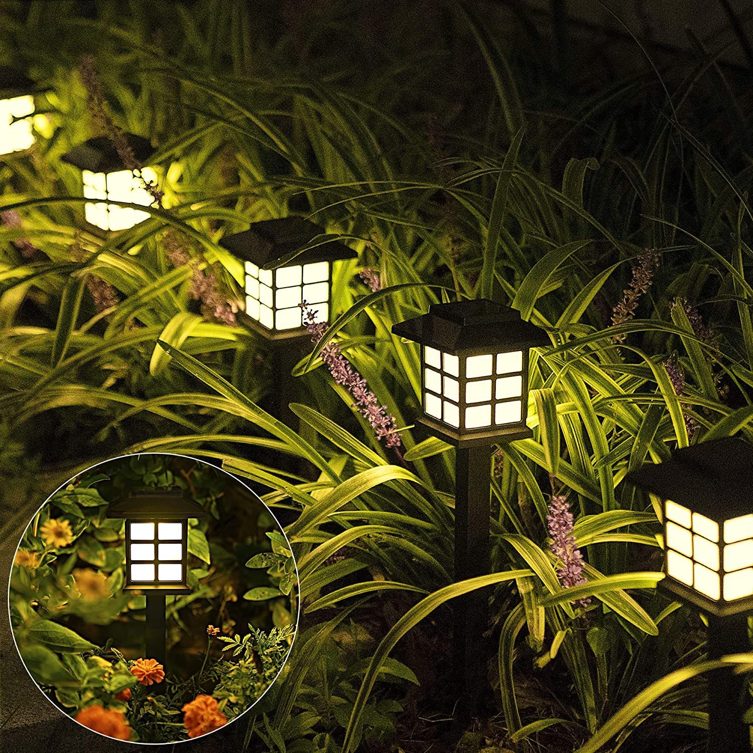 2-18 Pack Solar Garden Lights Outdoor Waterproof Pathway Walkway Lawn Lighting