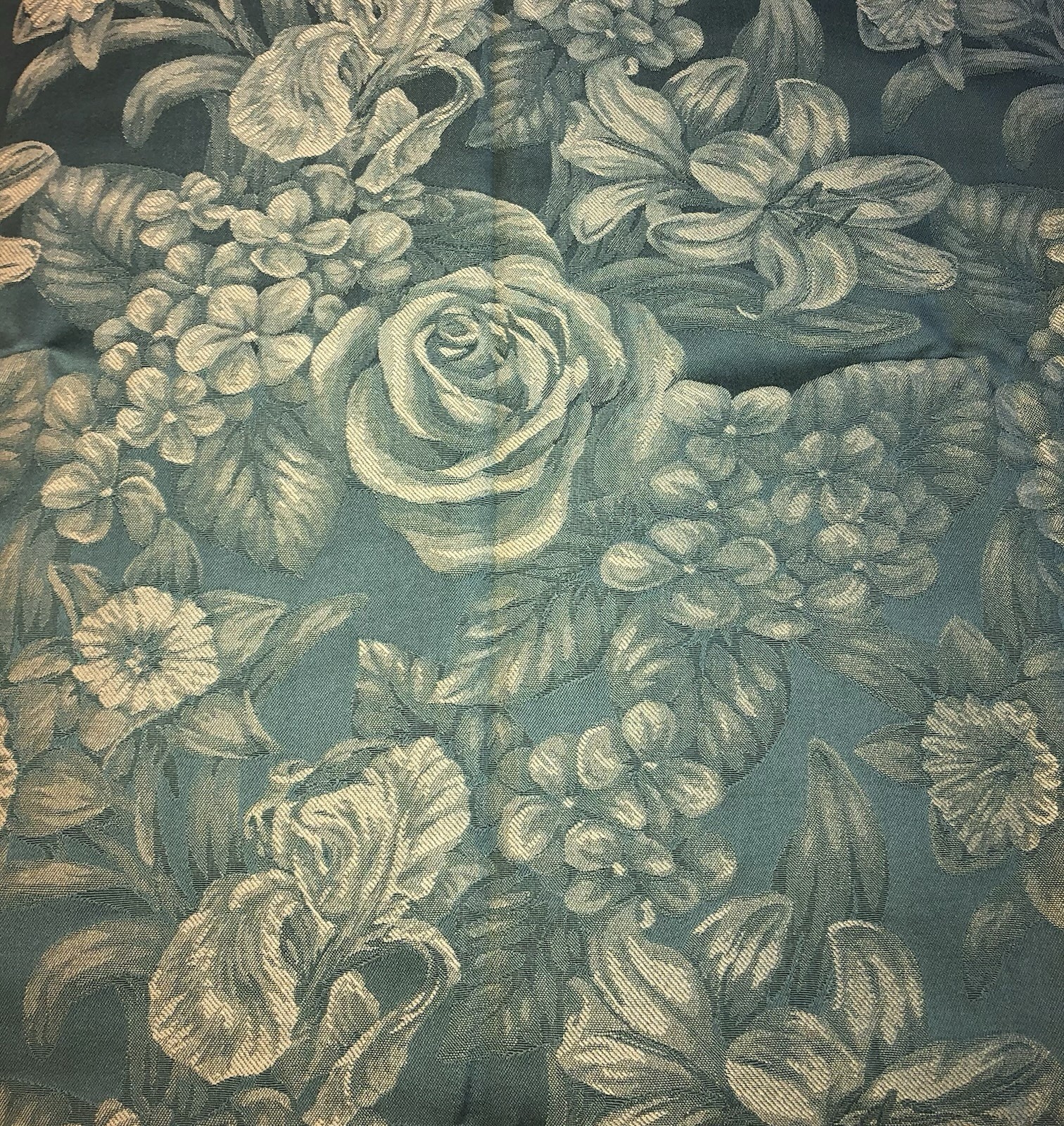 1 Yard Woven Upholstery Pillow Making Material Yard Goods Two tone Floral