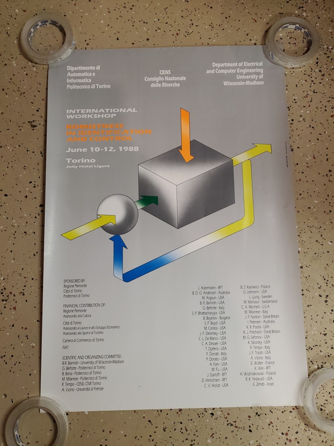 CENS International Workshop UW Madison RARE 1988 Vintage Poster 27.5 x 18.75