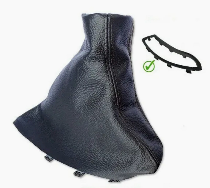 Handbrake Boot + Inner Plastic Frame For Bmw X3 E83 2003-2010 Black Leather