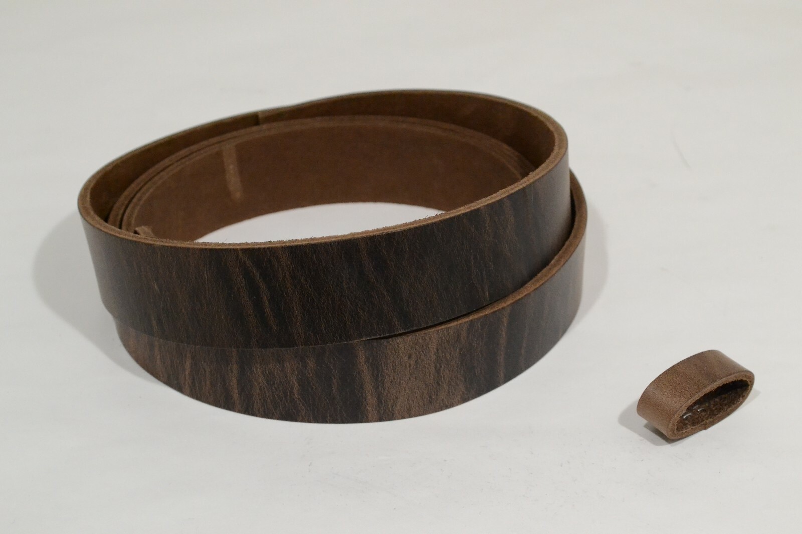 Belt Strip - Chocolate rustic oil tan pullup - 64" - Various Widths (E418)