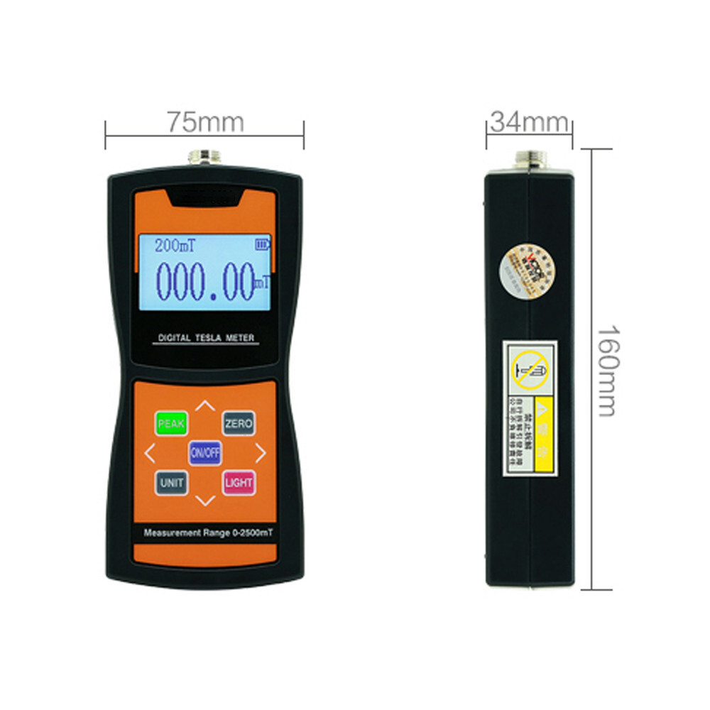 Precision Digital Tesla Meter Gaussmeter Fluxmeter Surface Magnetic Field Tester