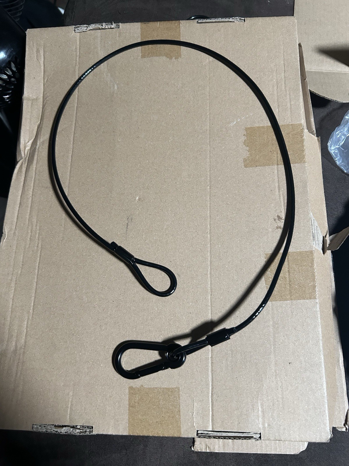 Black Safety Cable / Security Cable 110 pound tensile force