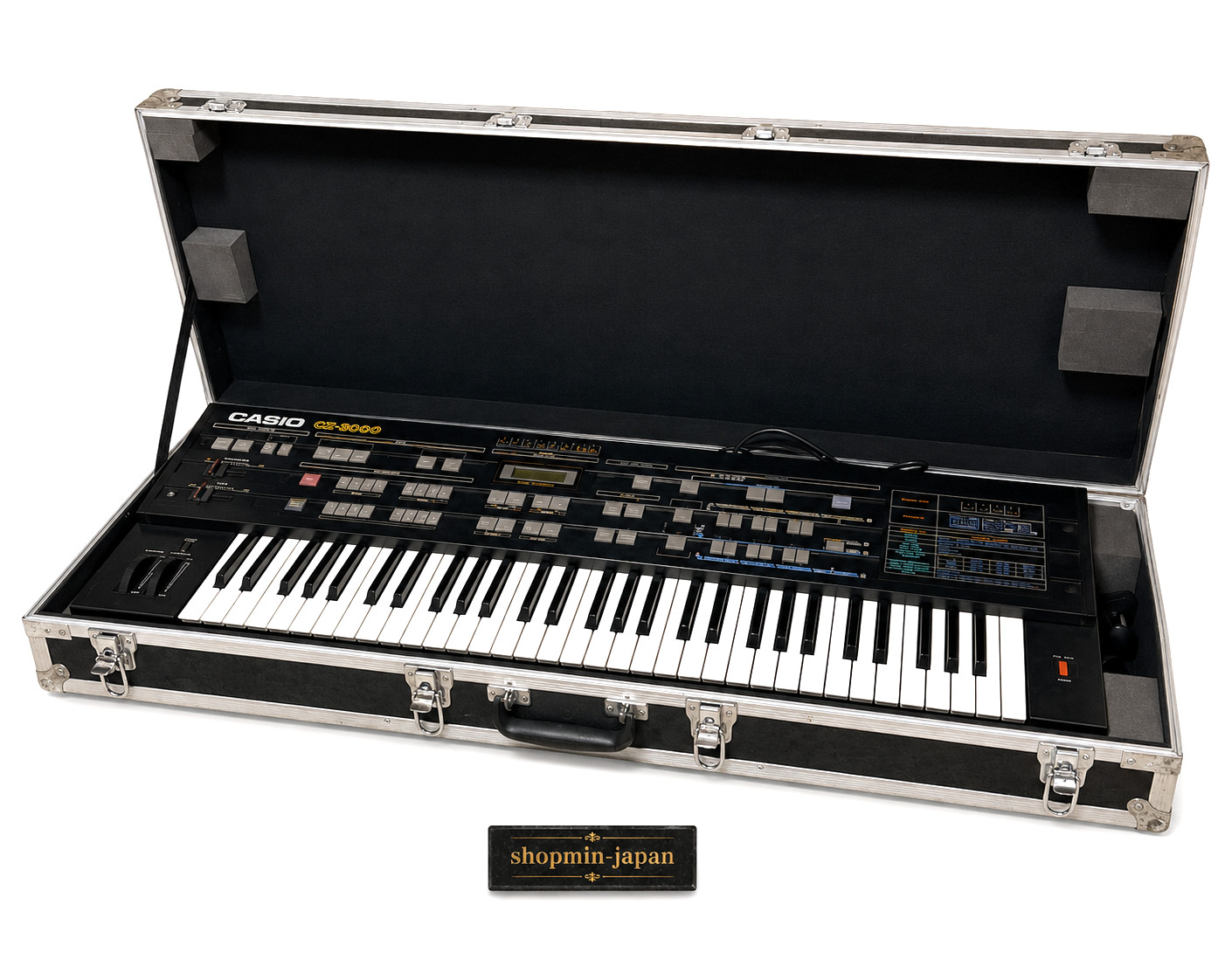 CASIO CZ-3000 Digital Synthesizer Keyboard w/ Hard Case Tested from Japan