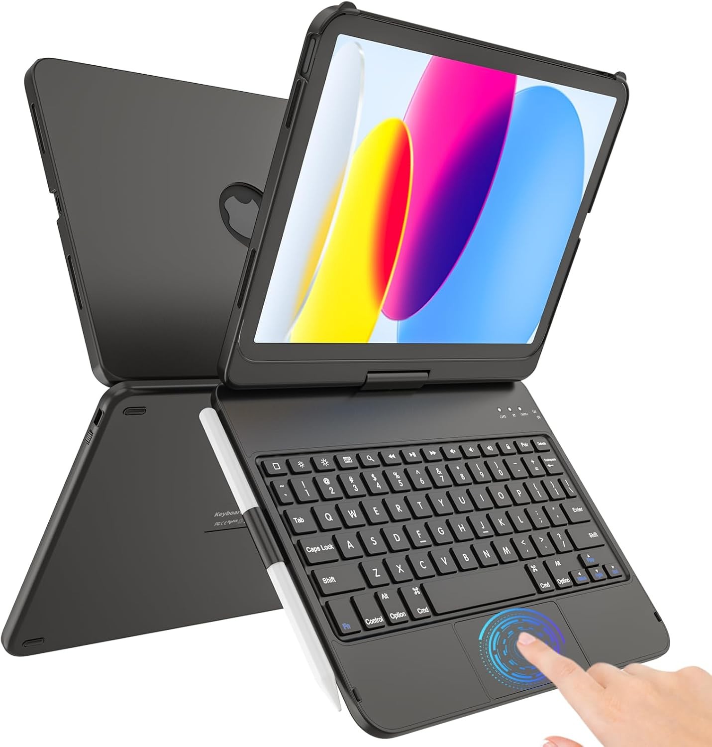 Touch for iPad A16/10th Case with Keyboard (11" 2025, & 10.9" 2022) – Multi-Touc