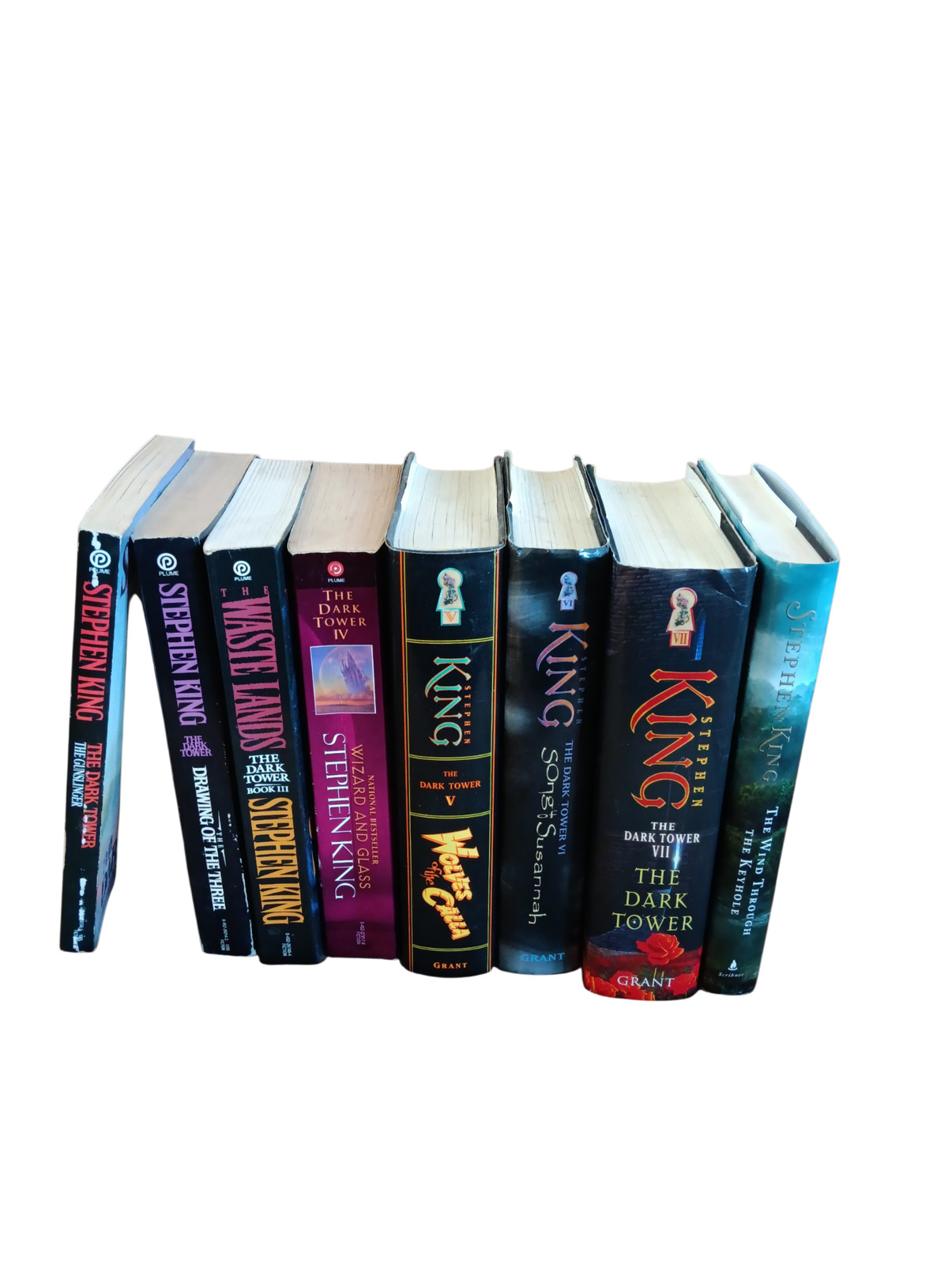 LOT OF 8 STEPHEN KING THE DARK TOWER COMPLETE SERIES BOOKS 1-8 SOFT & HARD COVER
