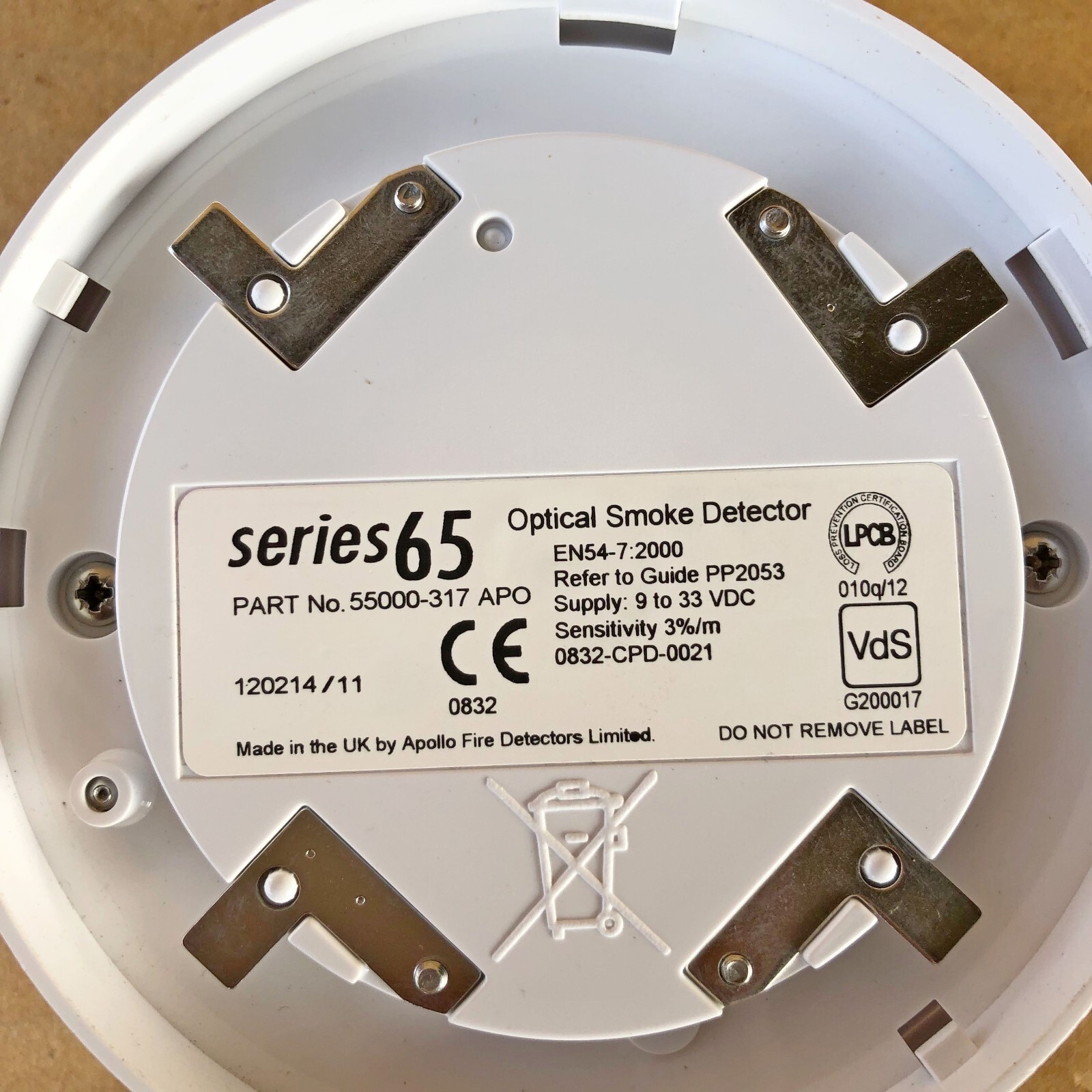 APOLLO 55000-317 APO OPTICAL SMOKE DETECTOR