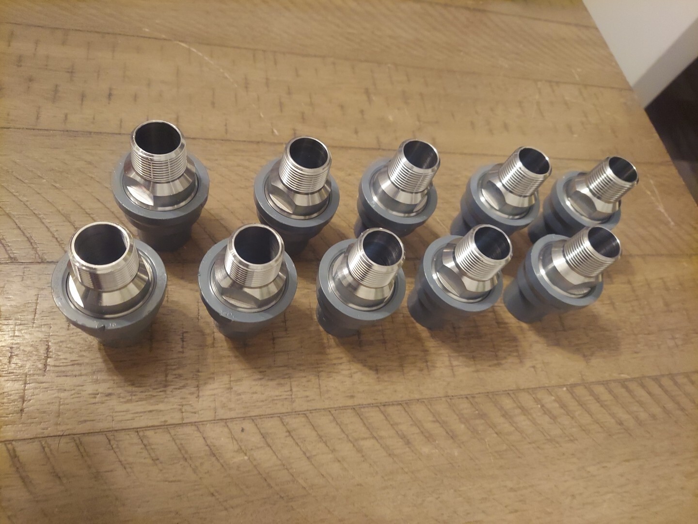 Lot of 10 GF Transition Fitting NPT d25-3/4" ABS/INOX  729942607 Steel To PVC.