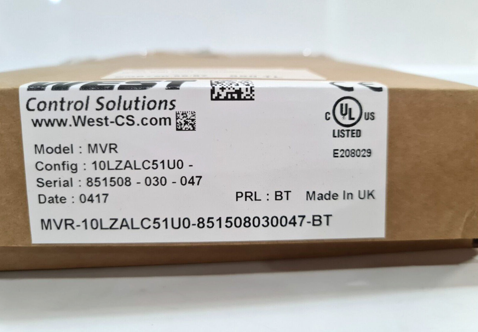 WEST CONTROL SOLUTIONS MVRLZALC51U0 TEMPERATURE CONTROLLERS MFGD