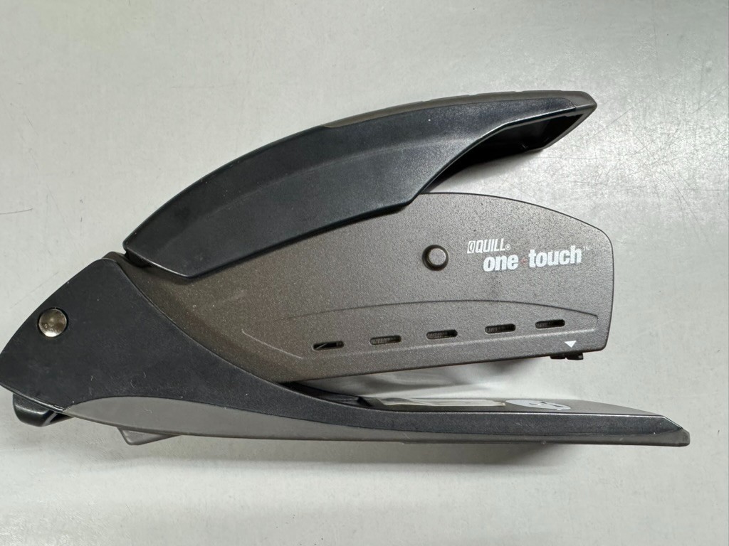 STAPLES Quill One Touch Stapler - Black - Desktop Office Supply