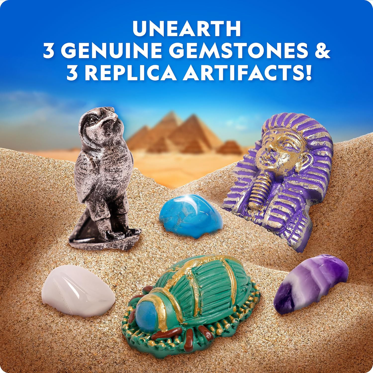 National Geographic Ancient Egypt Dig Kit with Pyramid, Sphinx & Pharaoh-Shaped