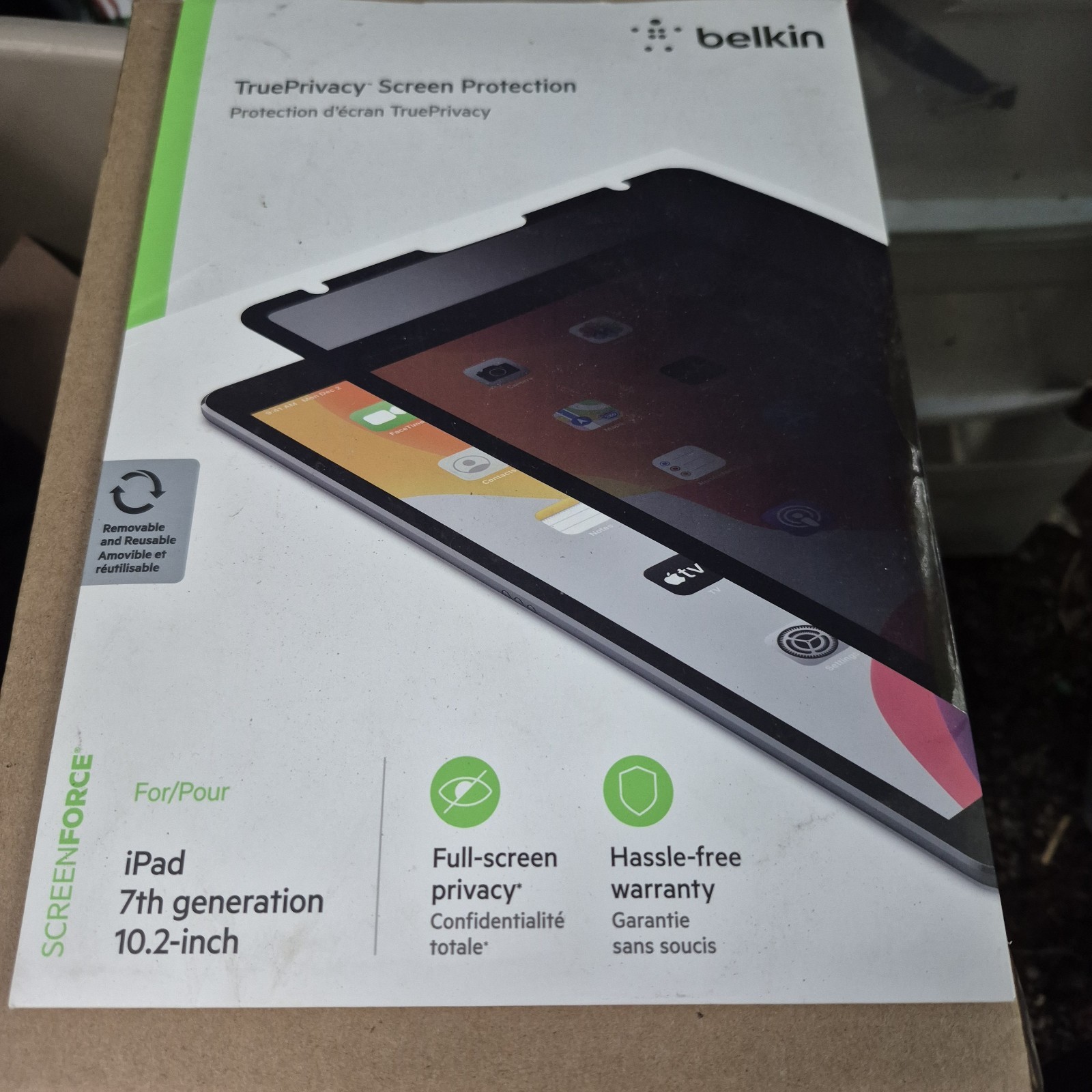 6 Belkin ScreenForce True Privacy Screen Protector iPad 7th Gen 10.2 inch Sealed