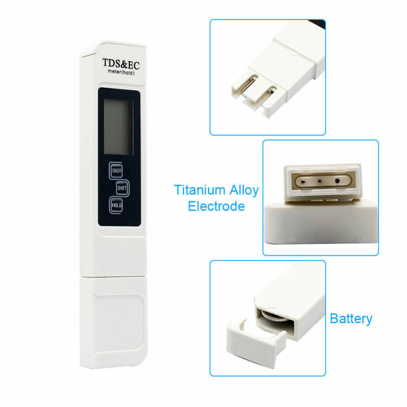 TDS EC Detector Portable Pen Tester Digital Water Resist Meter Lab Test PH Meter