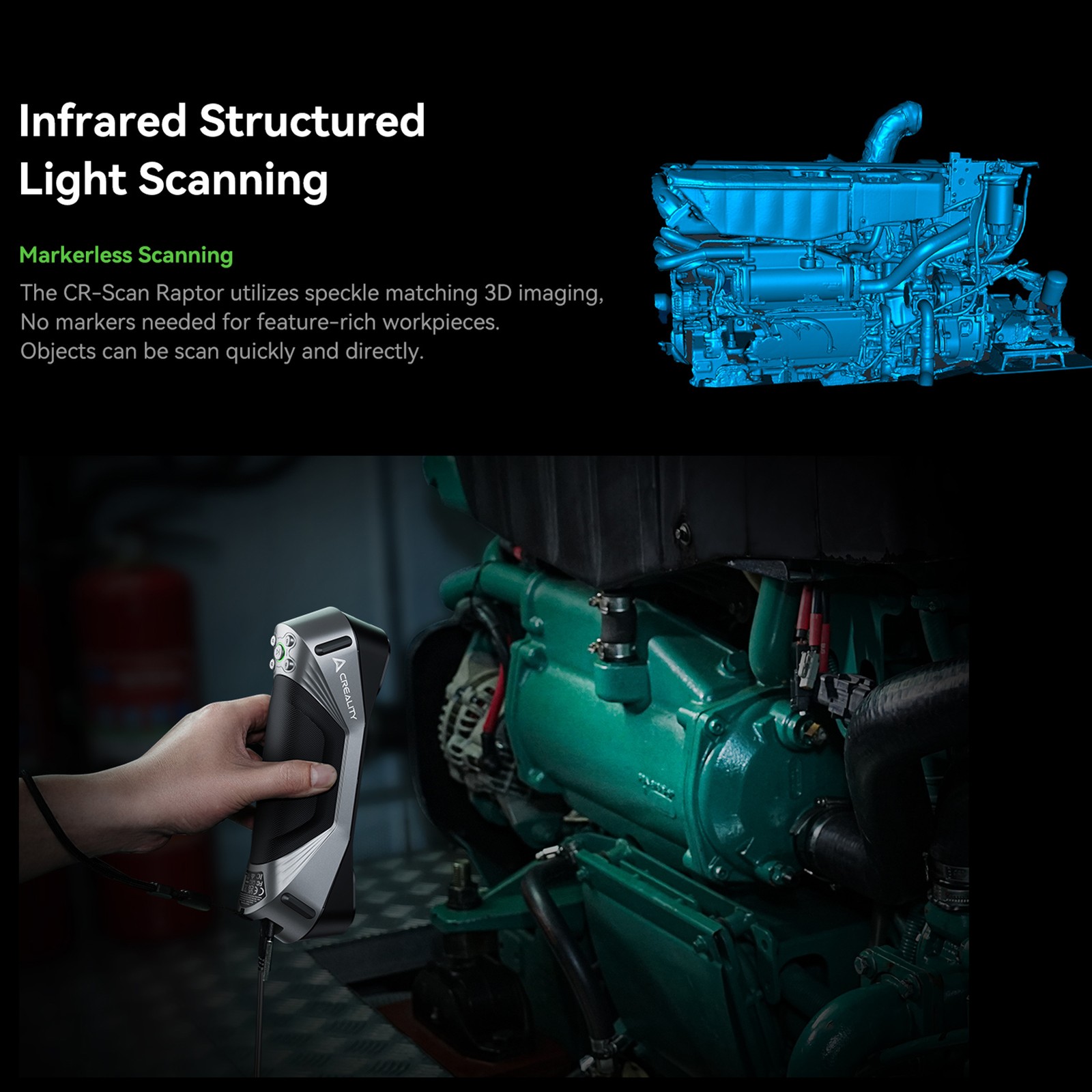 CR-Scan 3D Scanner High Precision Blue NIR Consumer Scanner