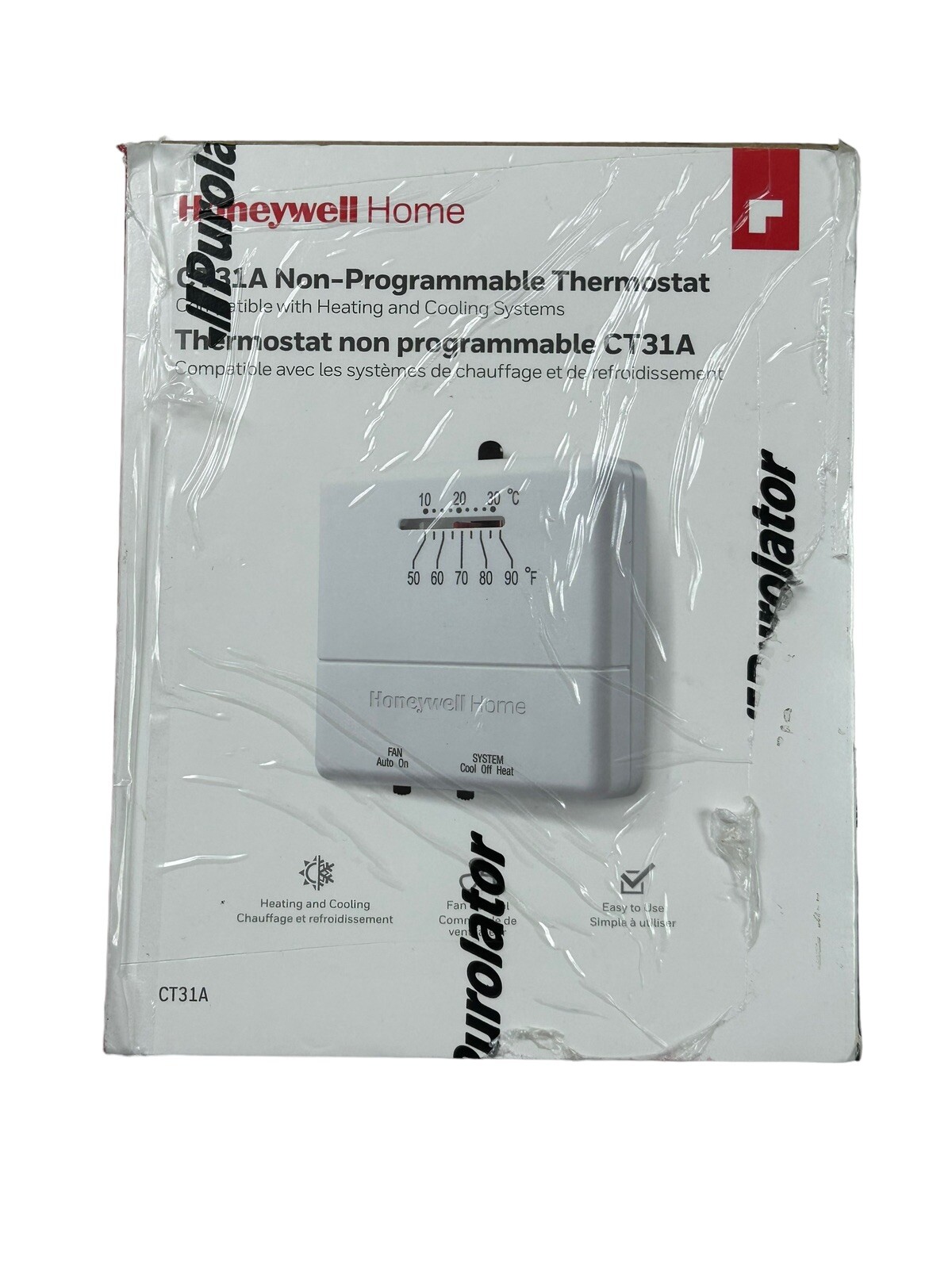 Honeywell Non-Programmable Thermostat CT31A1003 White