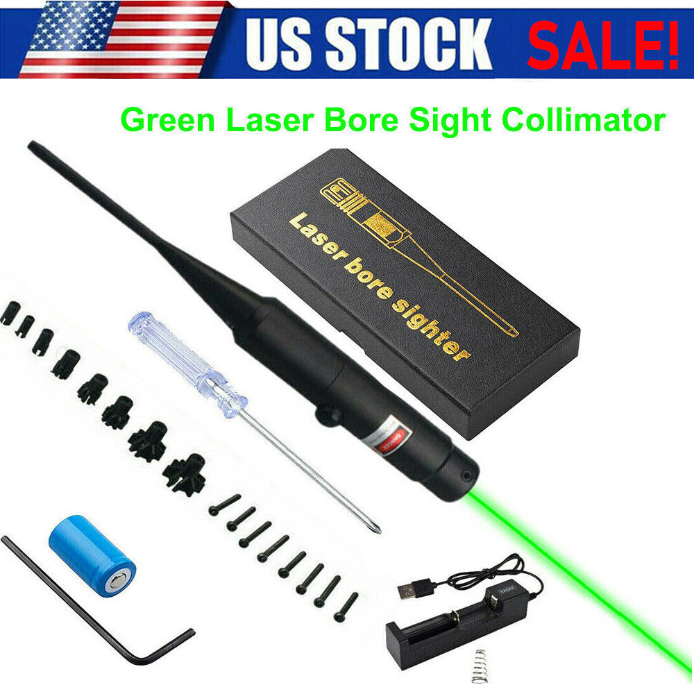 Green Laser Bore Sighter Collimator for .177 to .50 .78 12AG Caliber Rifles US