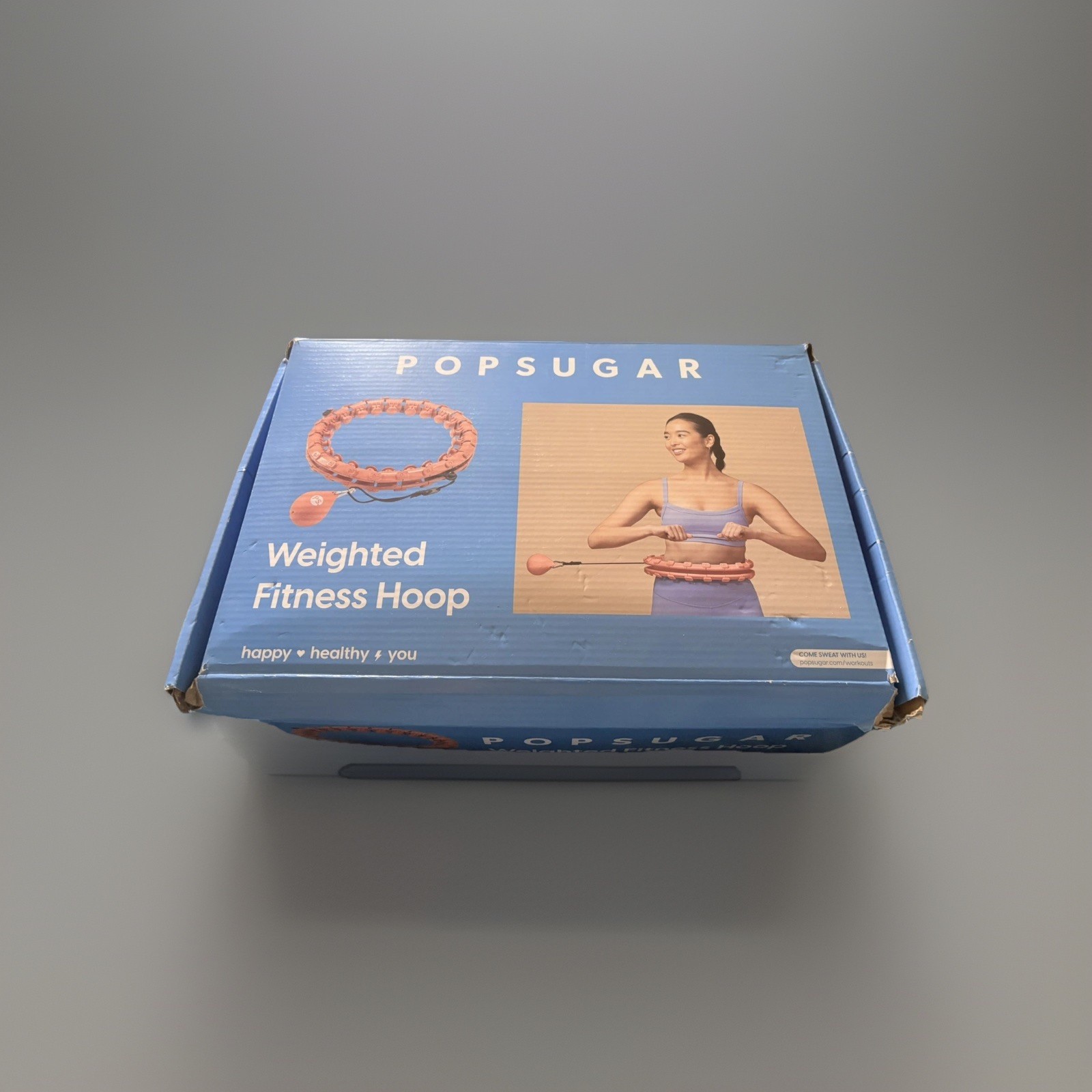 PopSugar Pink weighted exercise hula hoop belt 24 to 30 loops Adult 55”
