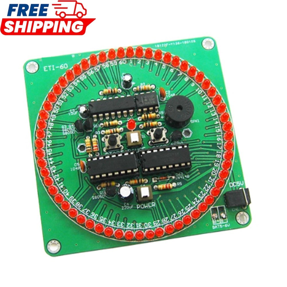 Countdown Timer DIY Kit 60 Second Smart Timing Alarm Parts Electronic Kit