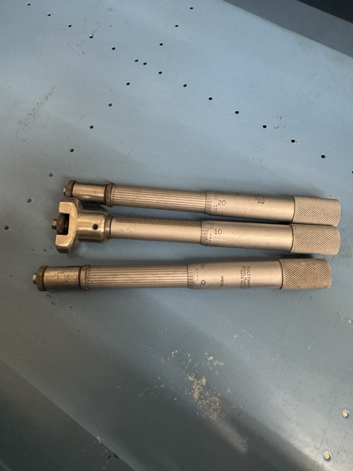 3 - Starrett 2” Micrometer Heads