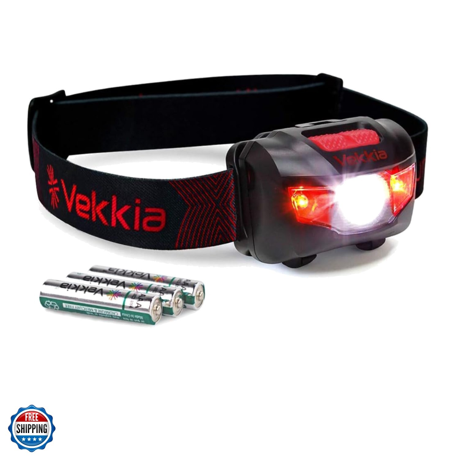 Ultra Bright LED Headlamp-5 Lighting Modes,White & Red LEDs Head Lamp, Campin...