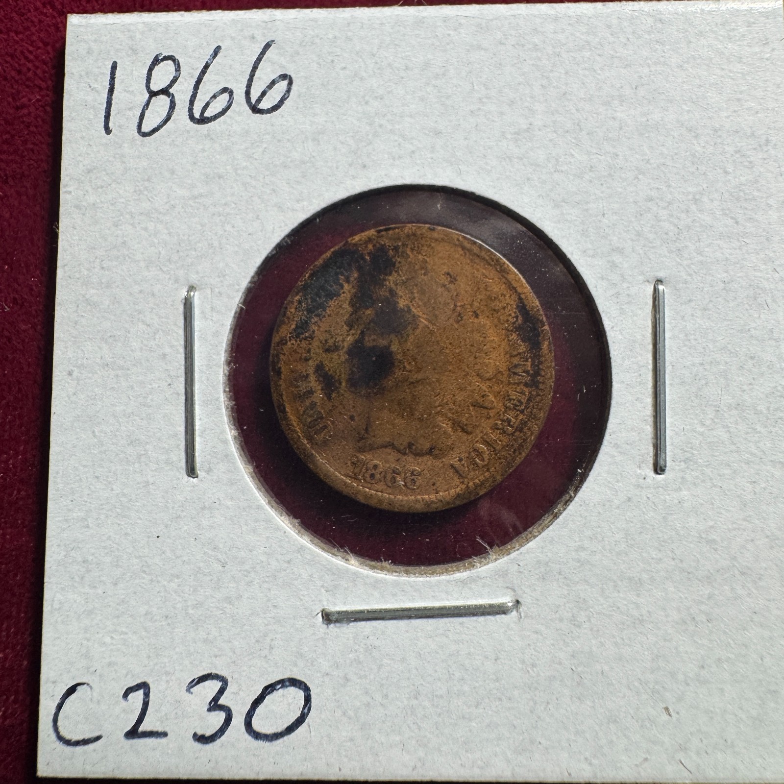 1866 US Indian Cent C230