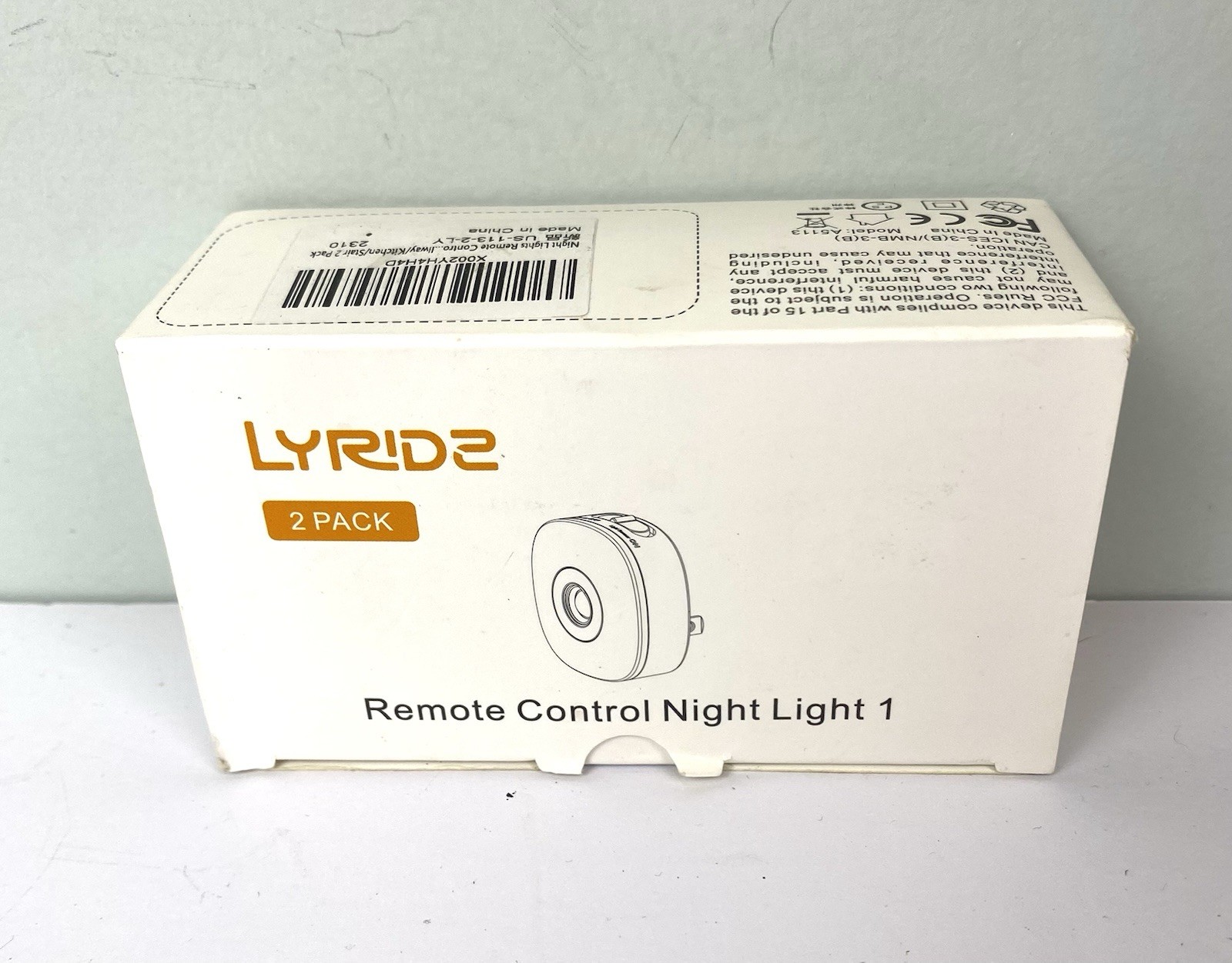 LYRIDE Remote Control Night Lights 2 Pack New In Box