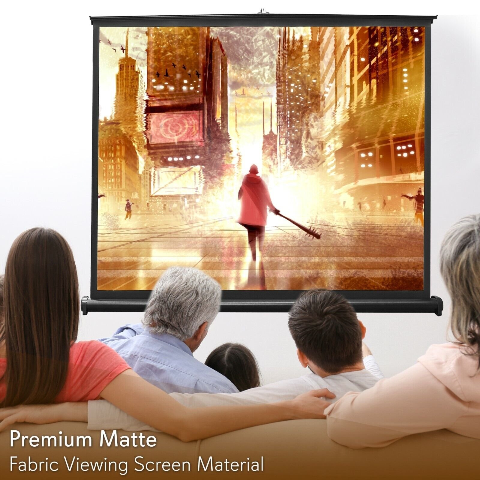 Pyle PRJTP53 50" Projector Screen, mobile Pull-Out Style Portable (40'' x 30'')
