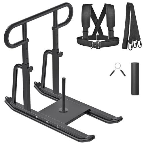 Weight Sled Fitness Sled with Push-Pull Handles - Height Adjustable -
