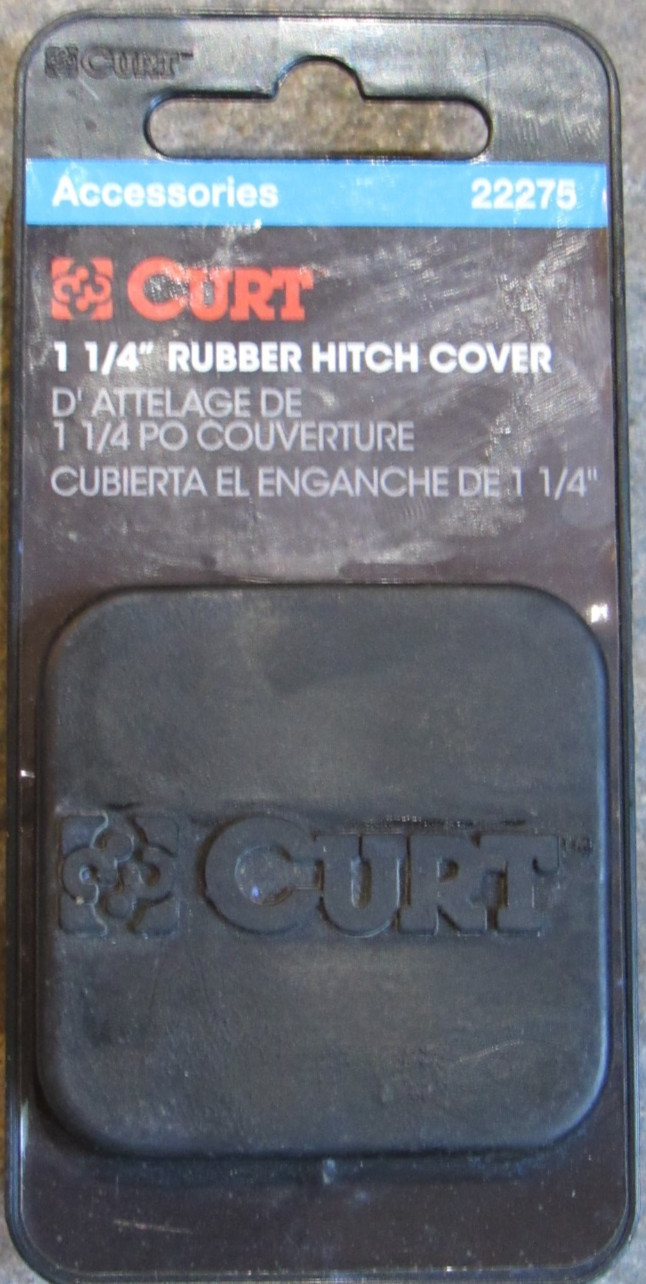 CURT Rubber Hitch Cover Fits 1-1/4 Inch Trailer Receiver 22275