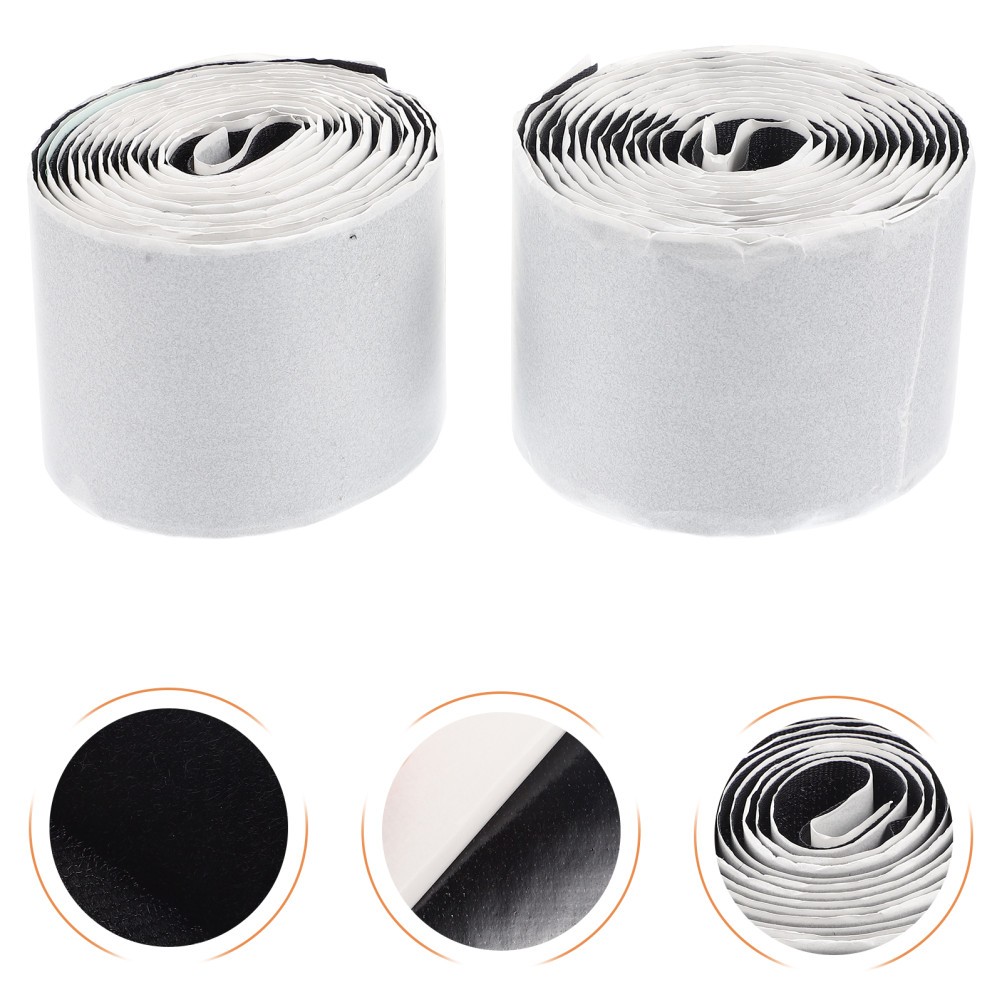 2 Sets Durable White Nylon Hook and Loop Tape for Guitar Effect Pedal