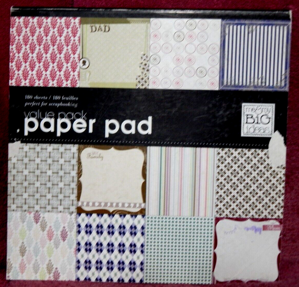 My & My Big Ideas Value Pack Paper Pad 180 12"x12" Paper Sheets