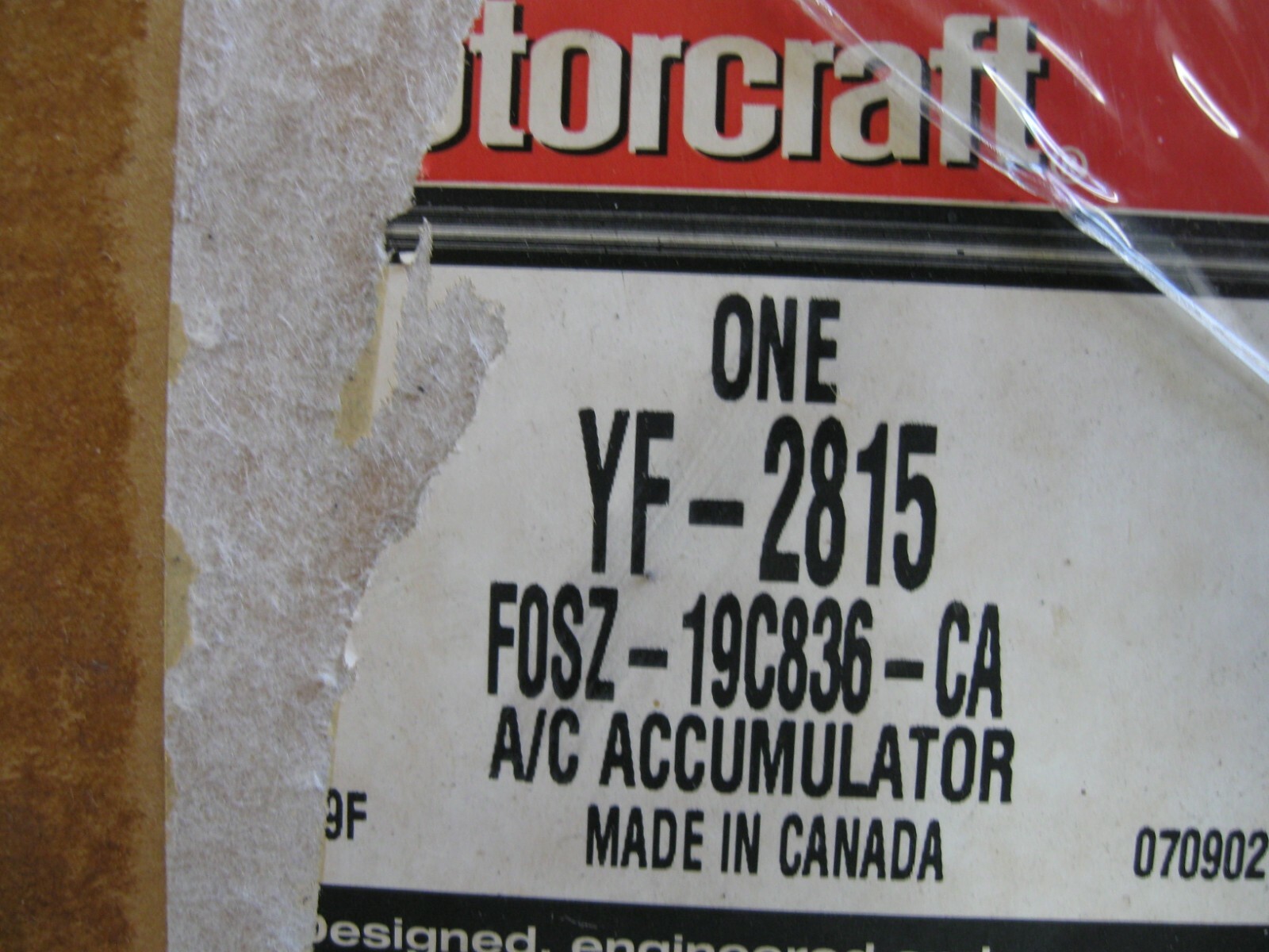 NEW GENUINE MOTORCRAFT A/C ACCUMULATOR WITH HOSE (PN YF-2815)