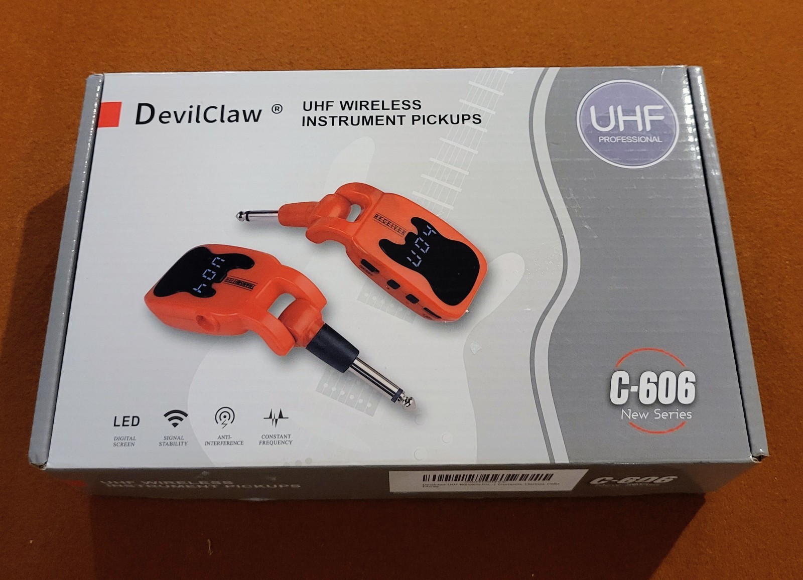 DevilClaw C-606 UHF Wireless Instrument Pickups For Various Instruments - White