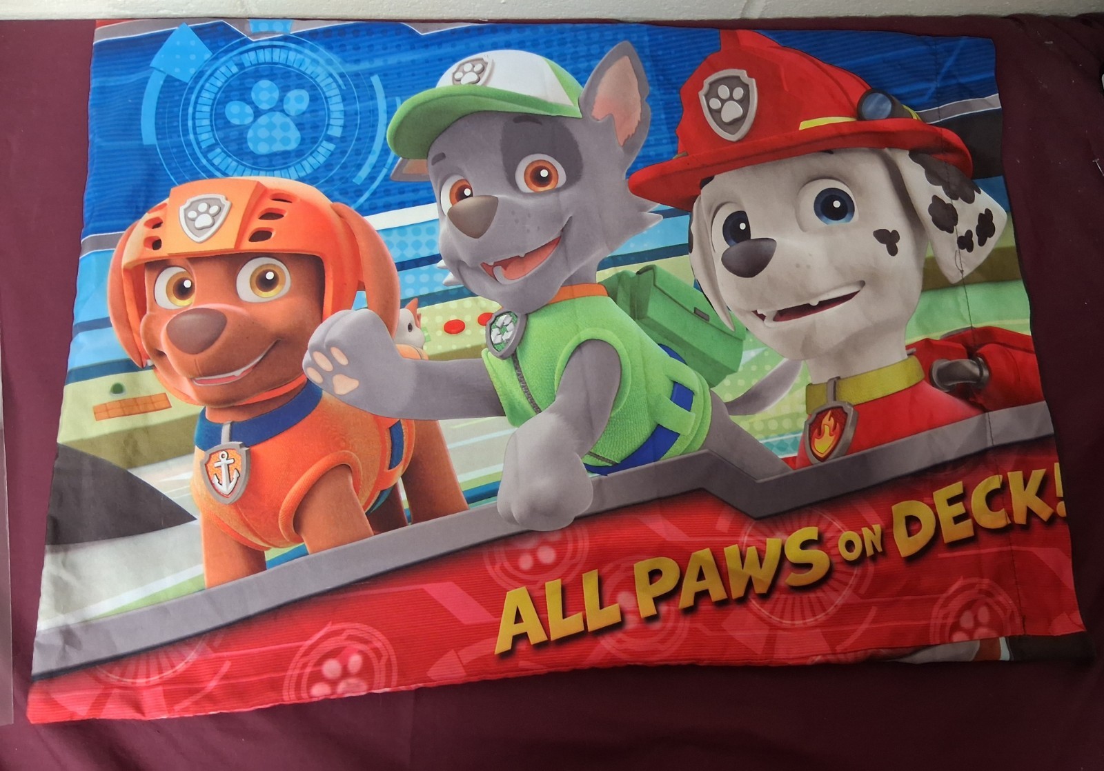 Paw Patrol All Paws On Deck Standard Size Pillowcase