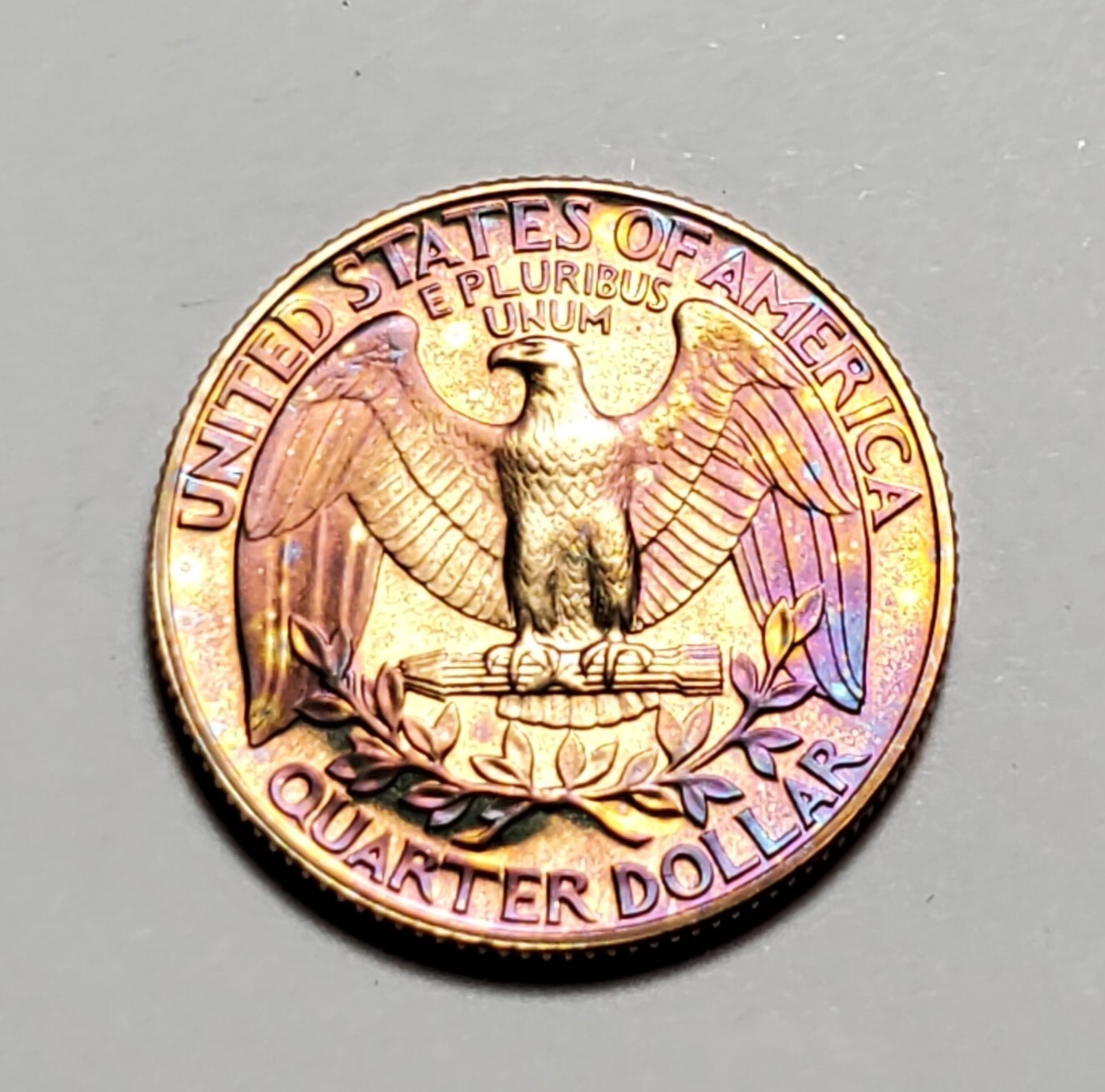 TONED 1990 S WASHINGTON QUARTER PROOF UNC #C1780