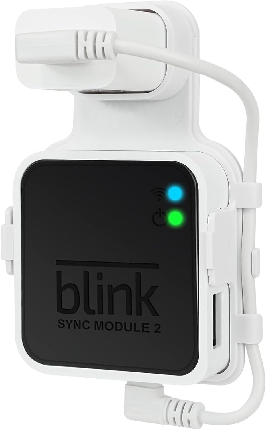 Outlet Wall Mount for Blink Sync Module 2 - Space-Saving Bracket with Short Cabl